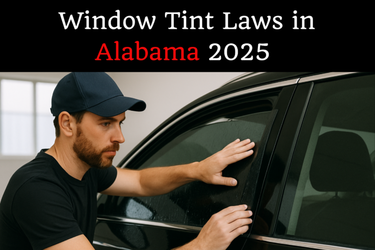 A man working with window tint