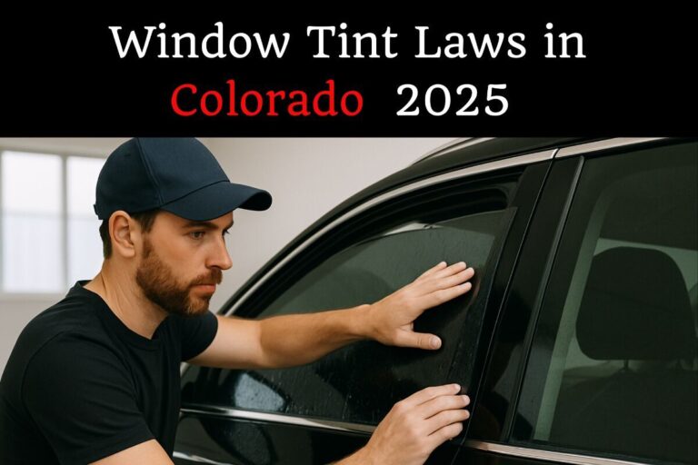 A man working with window tint