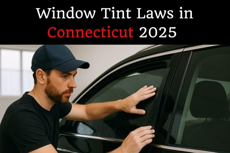 A man working with window tint